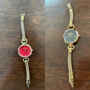 Versace Versus Red (or Black) Dial Gold Watch